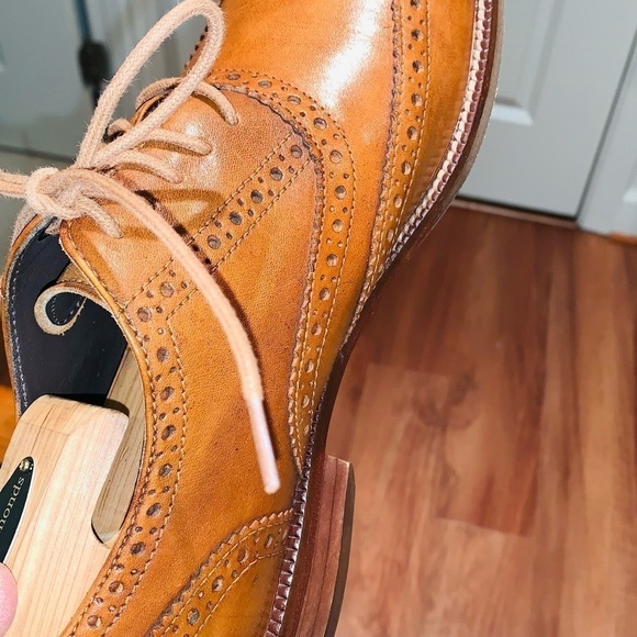 Cole Haan British Tan Wing Tip Oxfords. - Picture 12 of 15